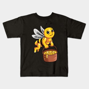 Bee Carrying Honey Pot Kids T-Shirt